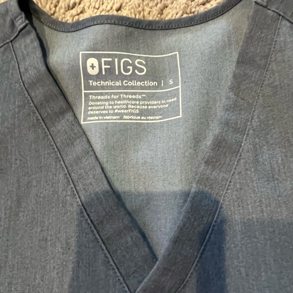 Denim blue gray figs small top large tall pants - Picture 2 of 6